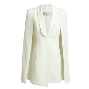 Katie May Boss Lady Ivory Mini Cape Dress Size Medium